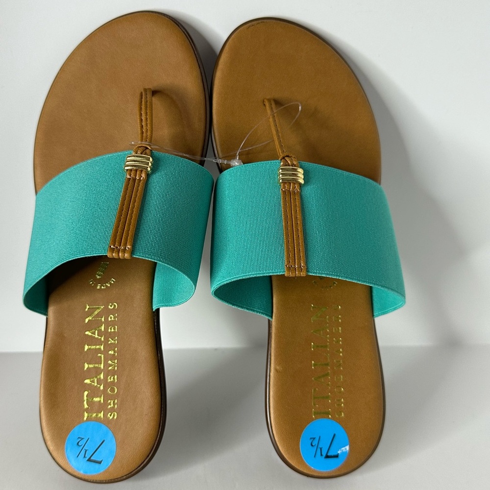 Italian Shoesmakers Briley Teal Sandals size 7.5 - Picture 5 of 9